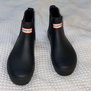 Matte black Hunter boots